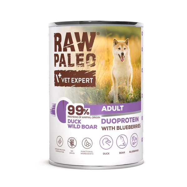 VetExpert Raw Paleo våtfoder för hundar 12x400g