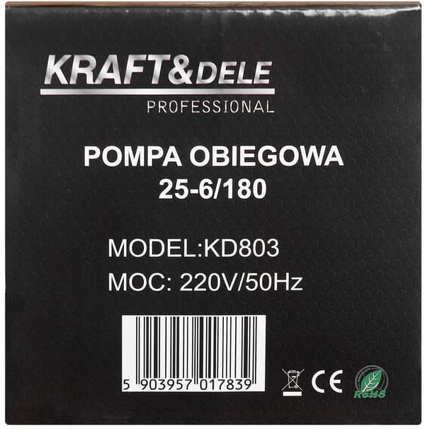 Cirkulationspump 25-60/180 med kontrollpanel | Kraft&Dele