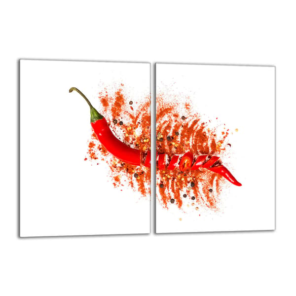 Skyddsplatta i glas för spisen 2x40x52 Chilli