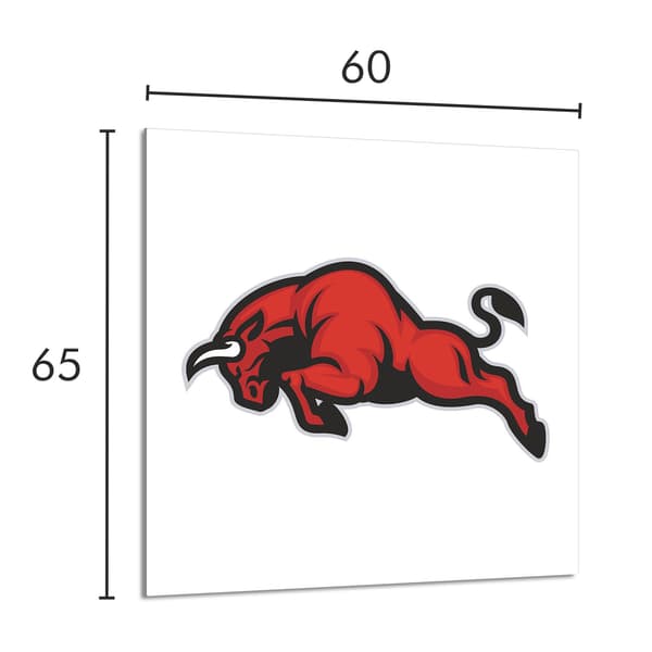 GLASPANEL FÖR KÖK 60x65 Bull