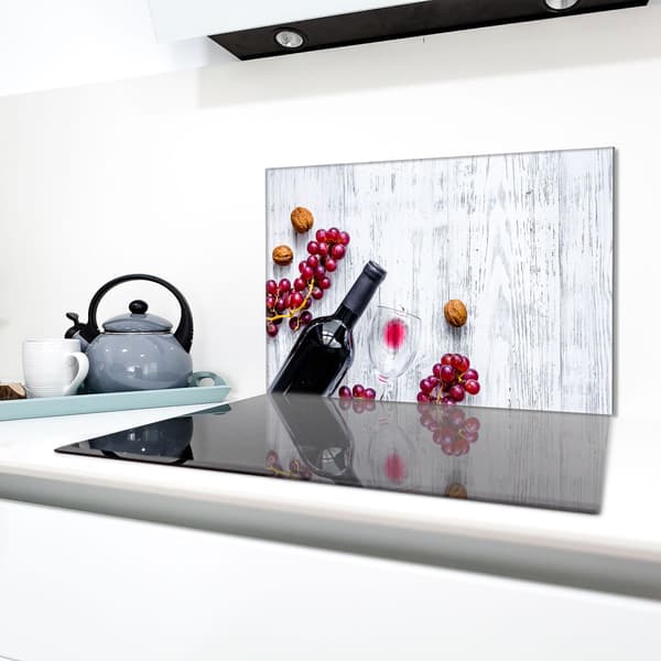 Glasskydd för spishäll 80x52 Grape