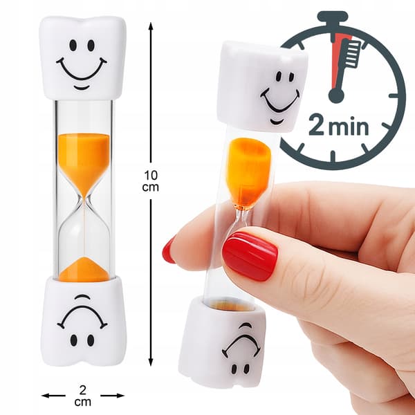 PRECISE TOOTH Timglastimer för tandborstning för barn ORANGE