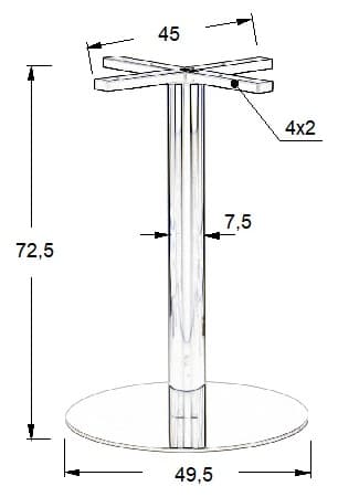 SH-3001-6/P poleret - 49,5 cm