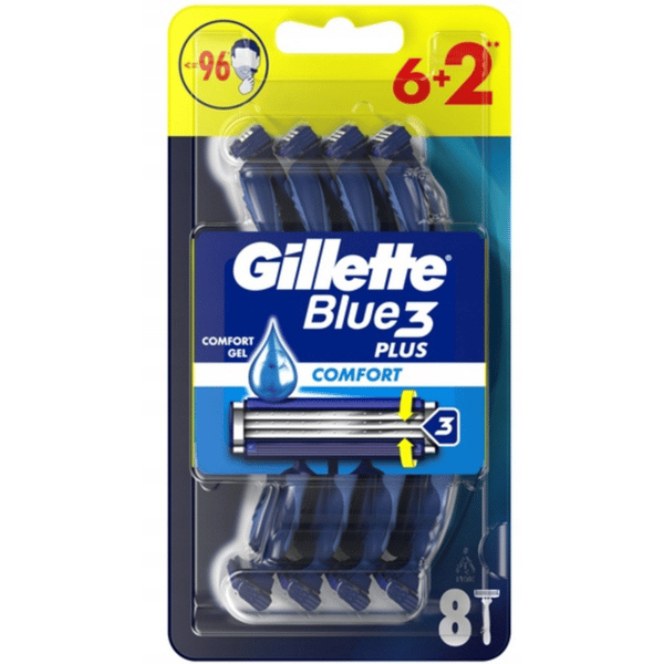 Gillette Blue3 Plus Comfort Engångsrakhyvlar 6+2 st