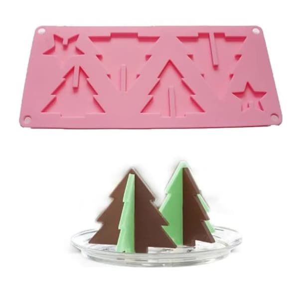 3D JULETRÆ silikone chokoladeform