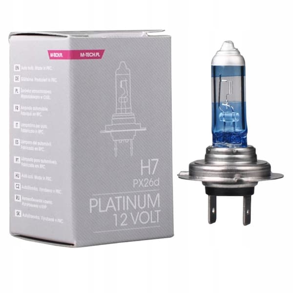 M-TECH H7 platinumlampe 12V 55W plus 130% lysstyrke