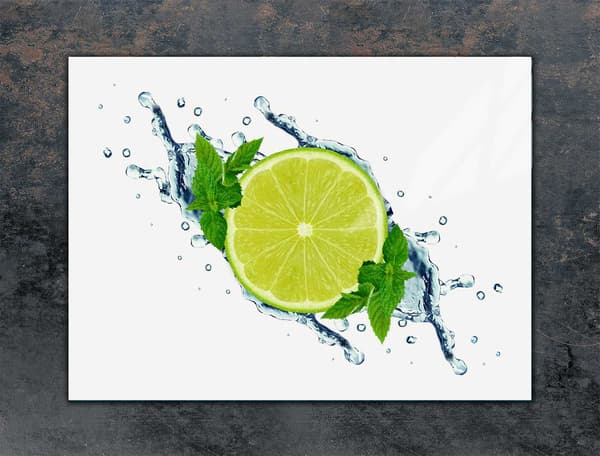 GLASSKYDDSPLÅT FÖR SPIS 70x52 LIME