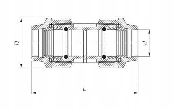 PE-muffeforskruning 20 mm til vand