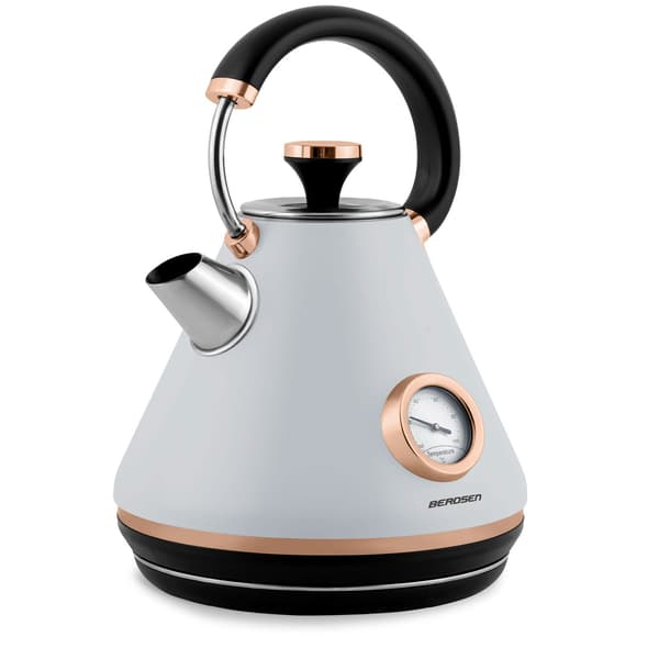 Vattenkokare med termometer 1,7L Berdsen BD-701 grå