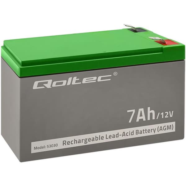 Qoltec 12 V AGM-akku | 7 Ah