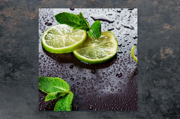 GLASSKYDDSPLÅT FÖR SPIS 50x52 LIME