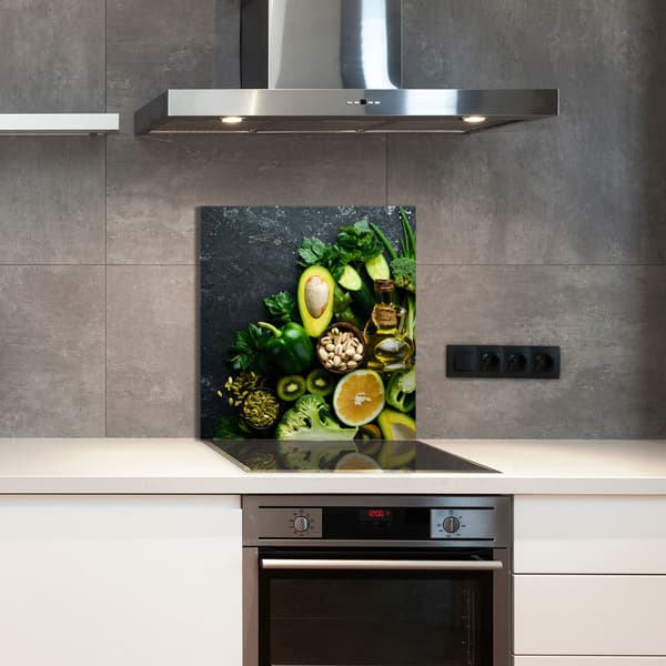 GLASPANEL FÖR KÖK 60x65 Avokado