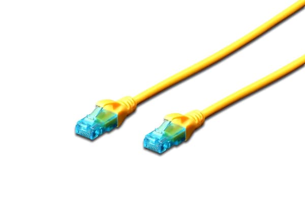 Patchkabel DIGITUS UTP kat. 5e 0,25m PVC gul