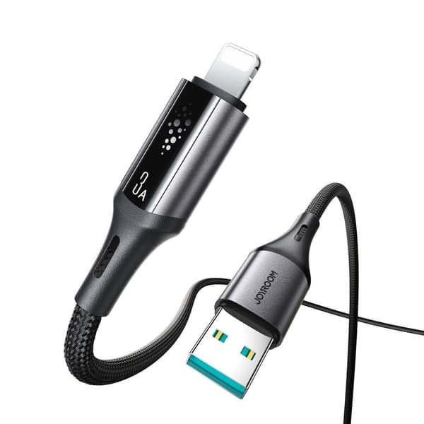USB-A Kabel - iPhone Lightning S-A60 StarTalk 3A 1,2m - Sort