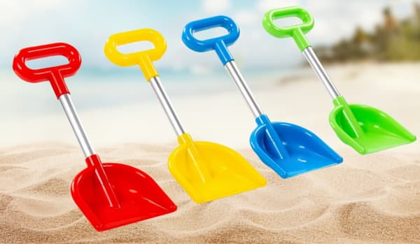 MEGADIDI strandsandspade 37 cm SOLID aluminiumhandtag