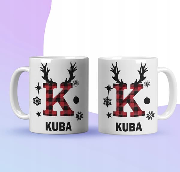 JULMUGG SOM GÅVA MED DITT EGET NAMN, INITIALER OCH TRYCK