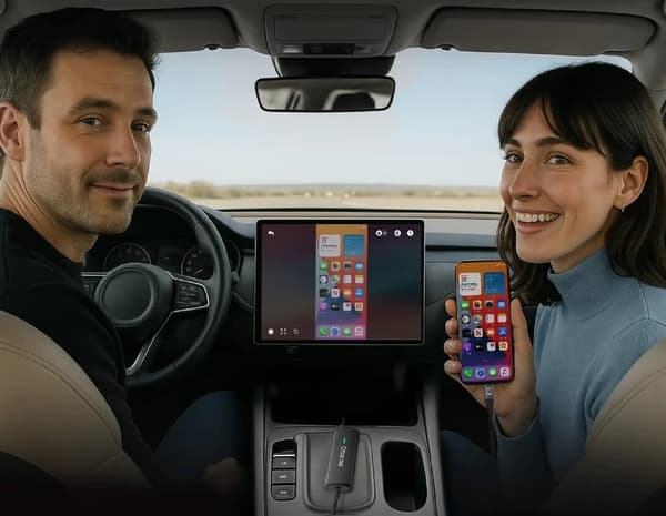 Langaton autoadapteri Ottocast Mirror Touch Apple CarPlay:lle