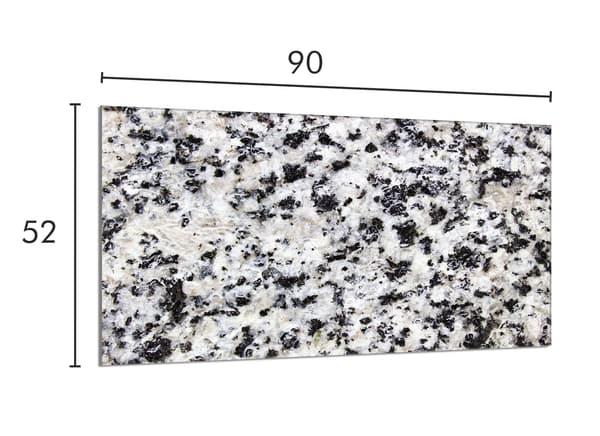 Glasskydd för spishäll 90x52 Marmor