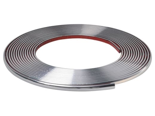 Dekorativ list mat krom 21mm elastisk selvklæbende