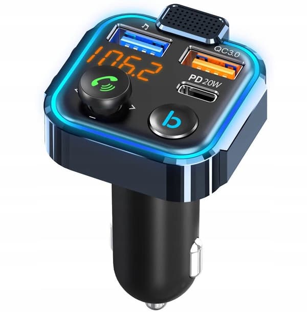 FM-LÄHETIN BLUETOOTH QC USB PD PIKALATURI