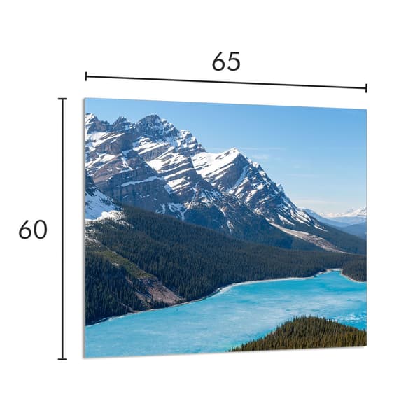GLASPANEL FÖR KÖK 65x60 Mountains