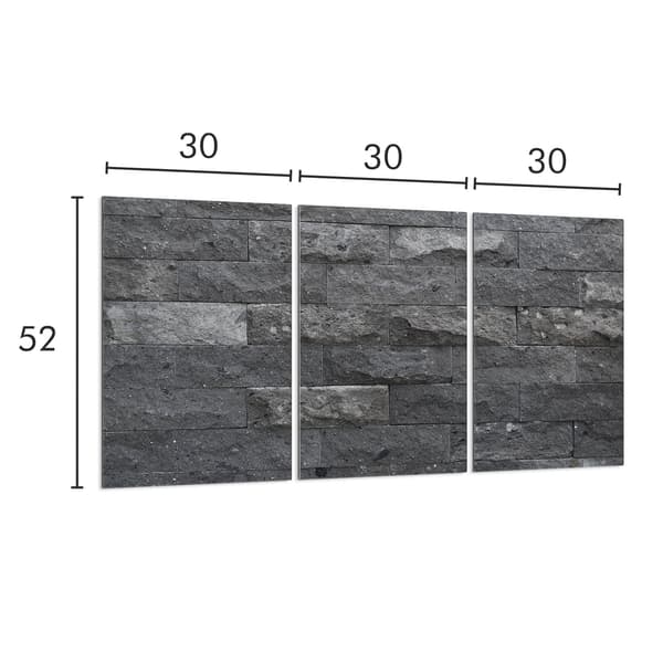 Skyddsplatta i glas för spis 3x30x52