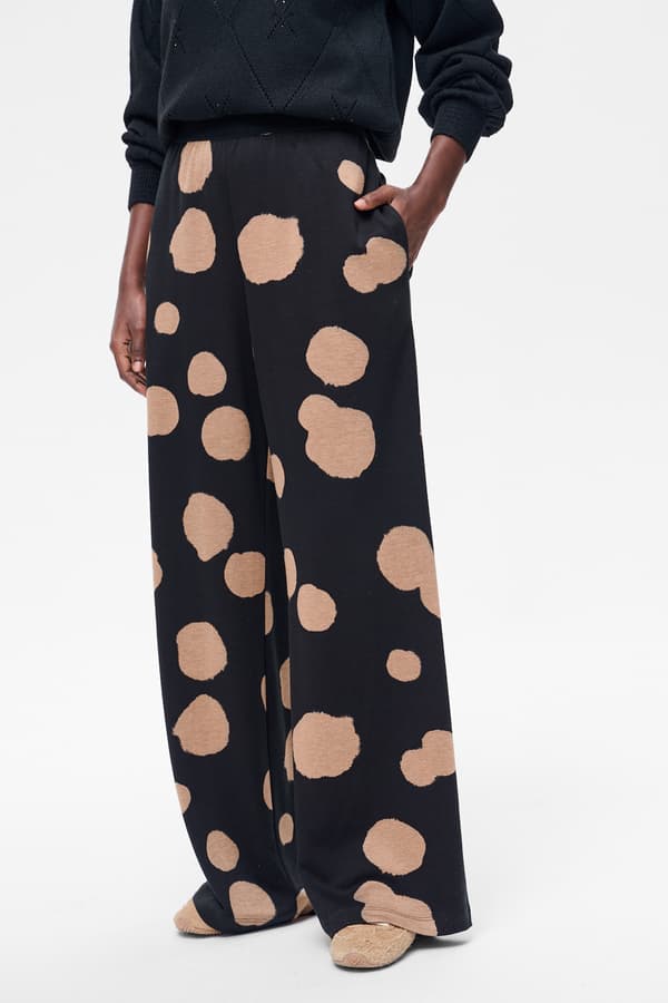 Dame Kashy Bukser Sort / Beige 36/38