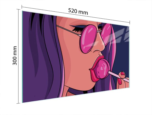 SKÄRBRÄDA I GLAS 52x30 KVINNA