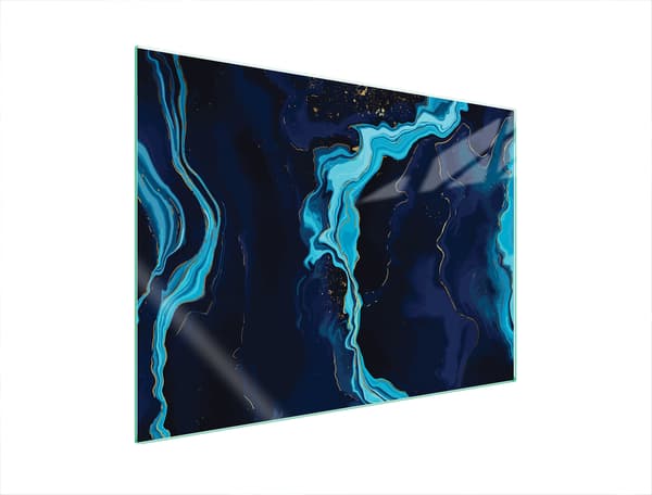 GLASBESKYTTELSESPLADE TIL KOMFUR 70x52 MARMOR