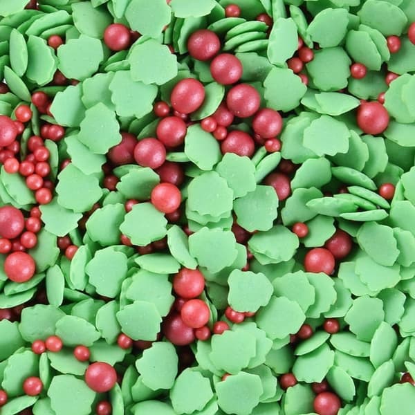 Sockerströssel julgranar och pärlor 50g konfetti