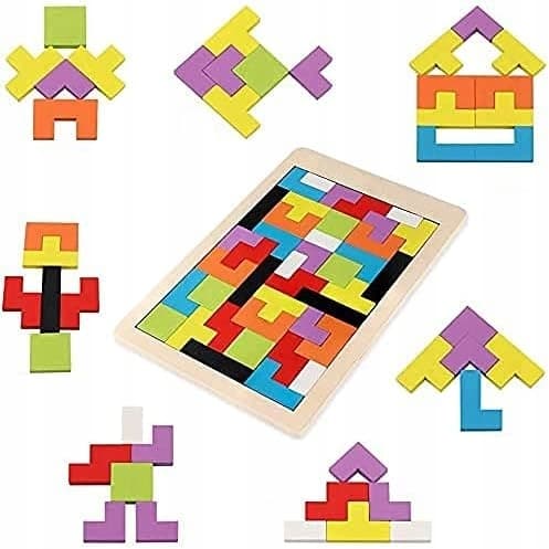 Puinen Tetris-palapeli