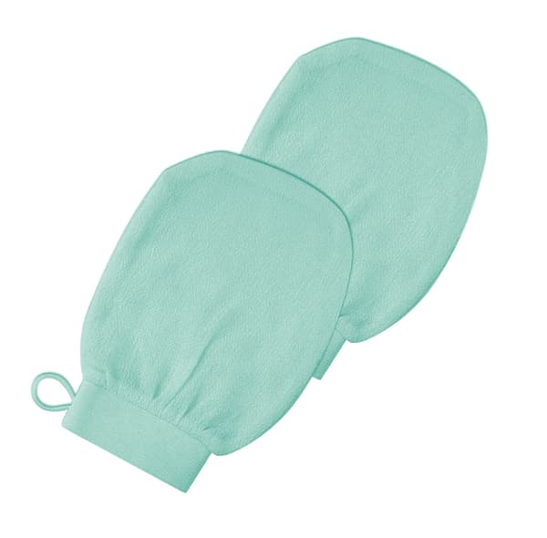 Exfolieringshansker til kroppen 2 stykker grøn