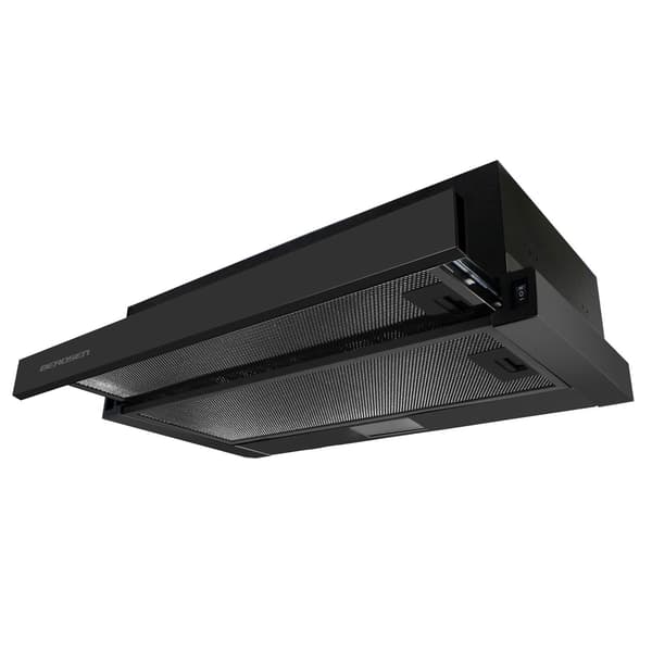 Teleskopisk emhætte 50 cm sort BT-238