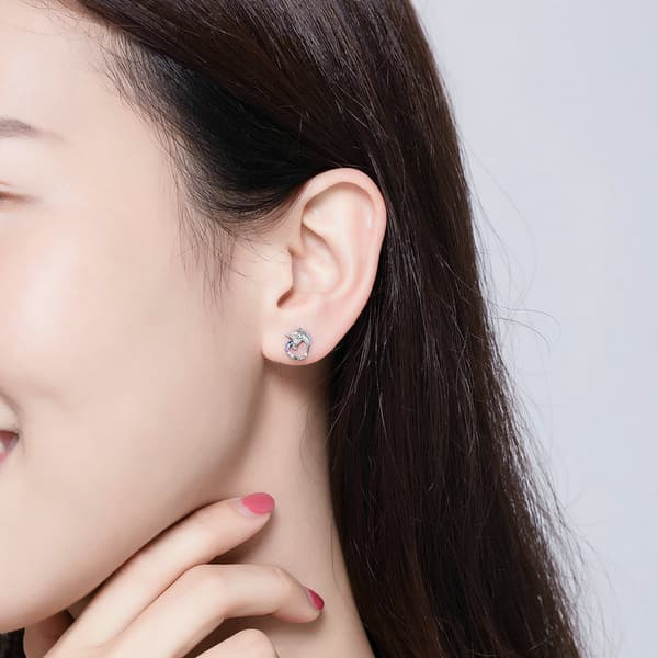 Pendientes de unicornio de plata 925