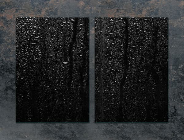 GLASBESKYTTELSESPLADE TIL KØKKEN 2x35x52 SORT