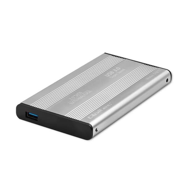 Qoltec-kabinett/kortplats för hårddisk SSD 2,5" SATA3 | USB 3.0 | Silver