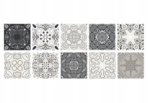 Självhäftande patchwork PVC-panelkakel, set med 10 delar, 20x20 cm