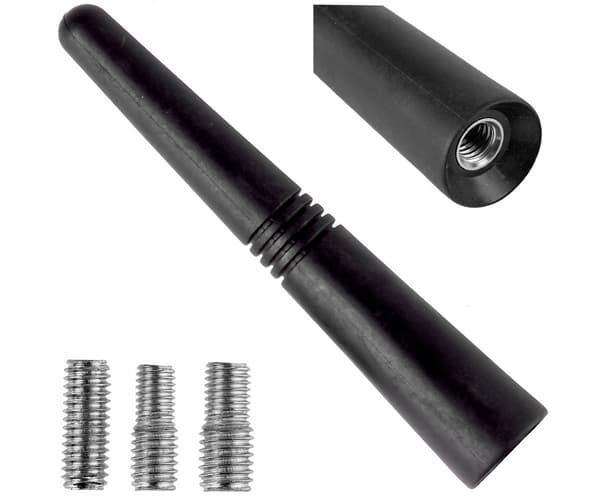 Universal bilspjärmastantenna kort 9 cm adapter