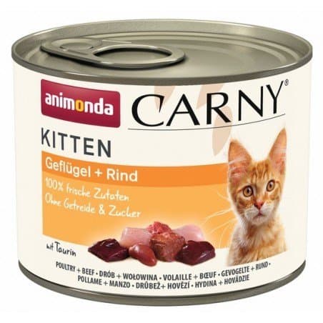 Våtfoder för kattungar ANIMONDA Carny Kitten Mix av smaker Set 24x200g