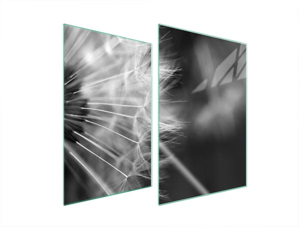 GLASBESKYTTELSESPLADE TIL KØKKEN 2x35x52 BLOMST