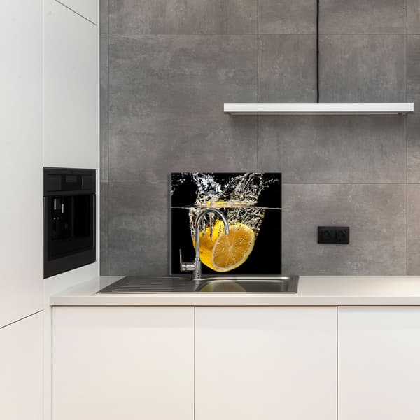 GLASPANEL FÖR KÖK 65x60 Citron
