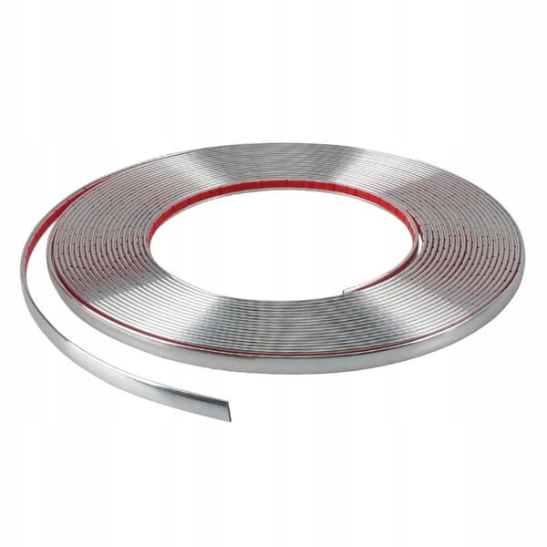 Dekorativ list mat krom 21mm elastisk selvklæbende