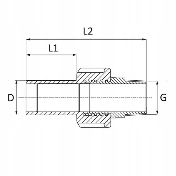 PE-nippelkoblinger 25x3/4 GZ PE100 SDR11 EF
