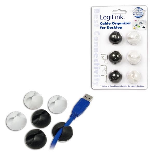LogiLink KAB0009 kabelklämma, 6 st