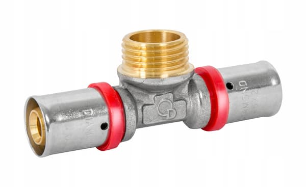 PEX T-stycke 25X3/4X25 GZ Presskoppling
