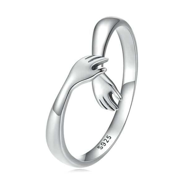 Anillo de Plata Ajustable Manos Plata 925