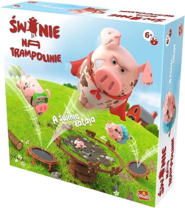 Grise på en trampolin PL