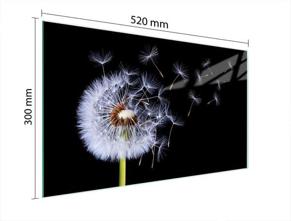 GLAS SKÄRBRÄDA 52x30 BLOMMA