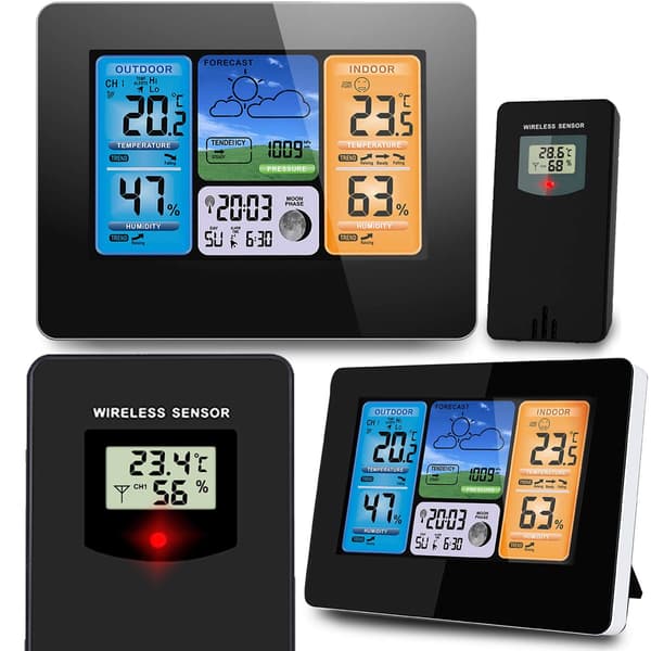 Vejrstation med display BD-902 sort