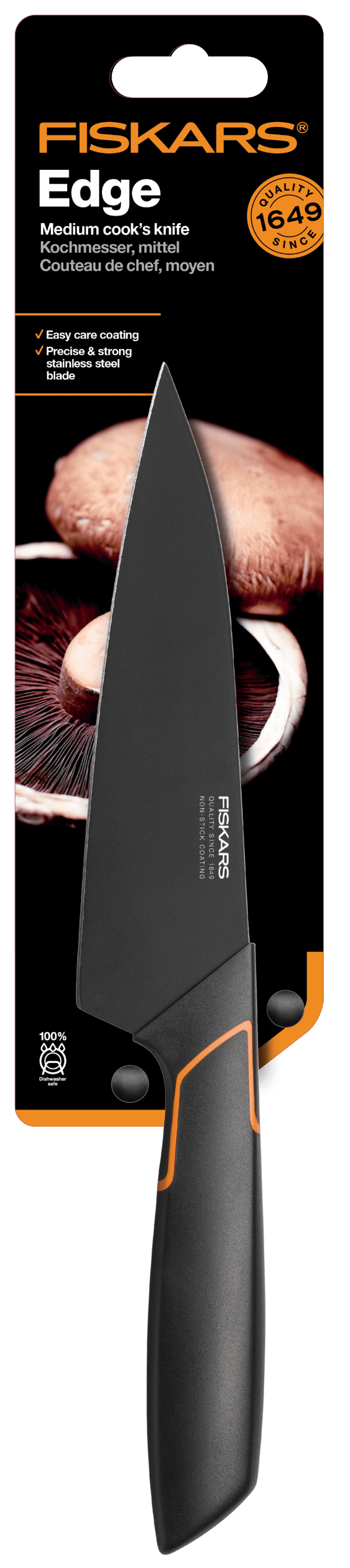 FISKARS EDGE Kockkniv för att hacka grönsaker och kött, vass, 15 cm